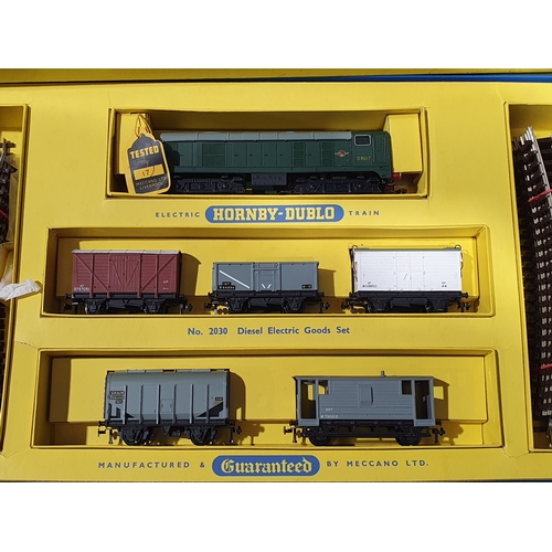 128 - A boxed Hornby Dublo 2030 Bo-Bo Diesel Goods Set, superb example showing no signs of use. Box perfec... 