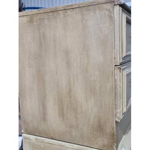 44 - A pair of modern painted Bedside Chests fitted two drawers, 1ft 9