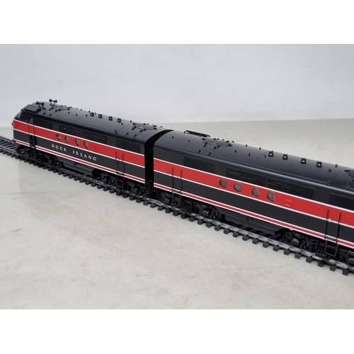 318 - A boxed Division Point brass H0 scale EMC FT 3-piece diesel Set in Rock Island livery, made by Ajin ... 