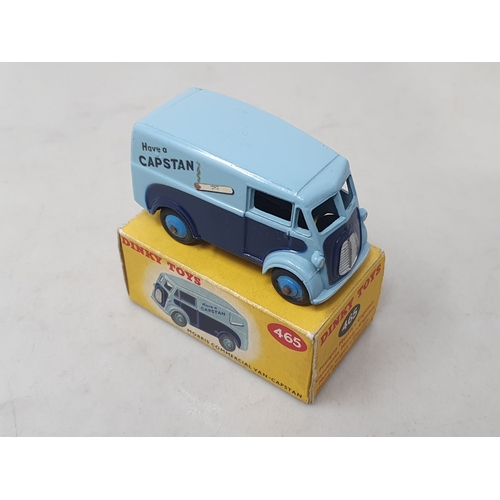 A boxed Dinky Toys No.465 two-tone blue Capstan Van, Nr M, box Ex plus