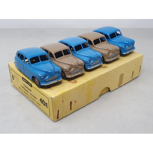 517 - A Dinky Toys Trade Box of No.40E Standard Vanguards containing five models, M, box Ex