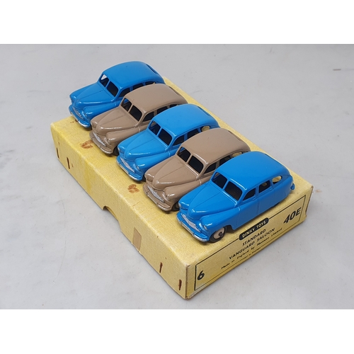 517 - A Dinky Toys Trade Box of No.40E Standard Vanguards containing five models, M, box Ex