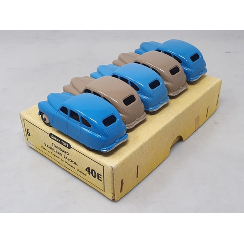 517 - A Dinky Toys Trade Box of No.40E Standard Vanguards containing five models, M, box Ex