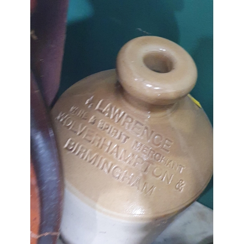 19 - Collection of ceramic pots, a wall clock, stoneware jars etc.