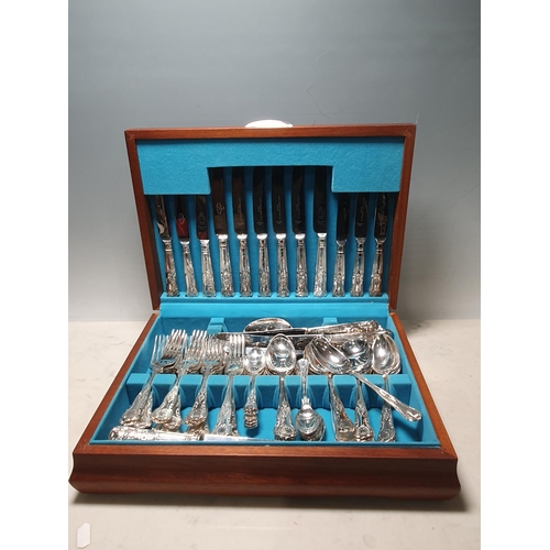 29 - A Canteen of silver plated King's pattern Cutlery, the Knives with stainless steel blades, marked Sl... 