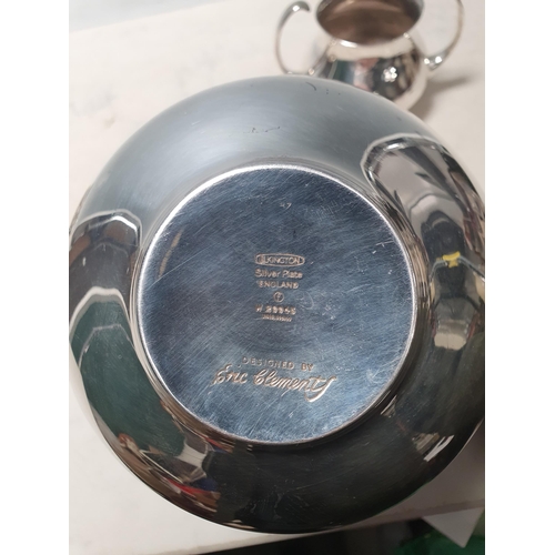 40 - An Eric Clements silver plated three-piece Tea Service consisting of Teapot, Sugar Bowl and Milk Jug... 