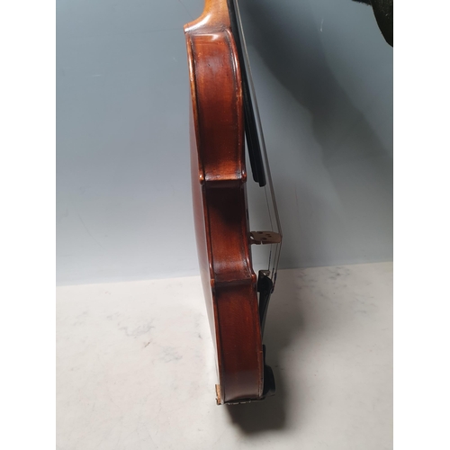 7 - A full-size Violin, by George L Dykes, Leeds, (pupil of Paul Bailly) with perfling to the two-piece ... 