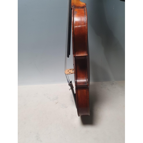 7 - A full-size Violin, by George L Dykes, Leeds, (pupil of Paul Bailly) with perfling to the two-piece ... 