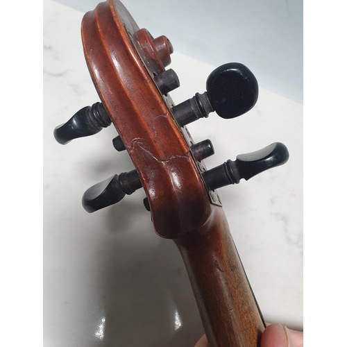 7 - A full-size Violin, by George L Dykes, Leeds, (pupil of Paul Bailly) with perfling to the two-piece ... 