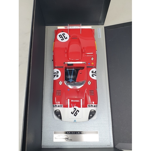 583 - A boxed Tecnomodels TM18-27B Mythos Series Alfa Romeo Coda Lunga Le Mans 1970 Car No.36, M, appears ... 