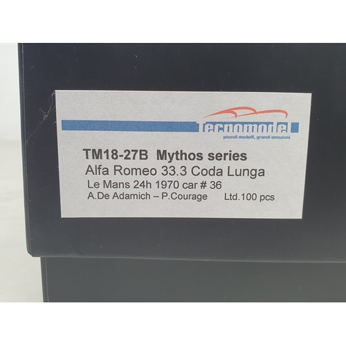 583 - A boxed Tecnomodels TM18-27B Mythos Series Alfa Romeo Coda Lunga Le Mans 1970 Car No.36, M, appears ... 