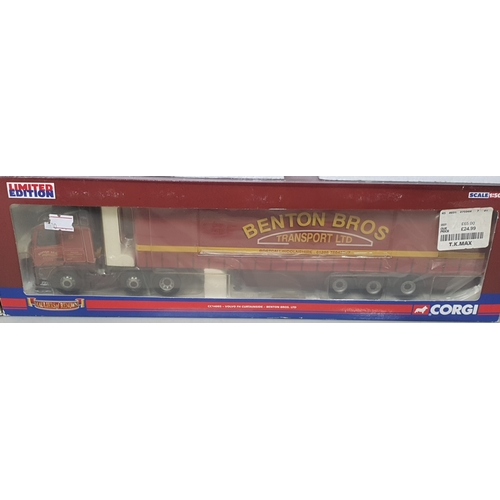 600 - Six Corgi and other diecast Lorries including Cafe Connections Diorama