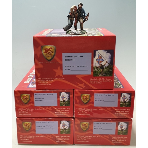 614 - Five boxed Conte Collectibles 'Sons of the South' Rebel Yell Series comprising SOS-012 'Aftermath', ... 