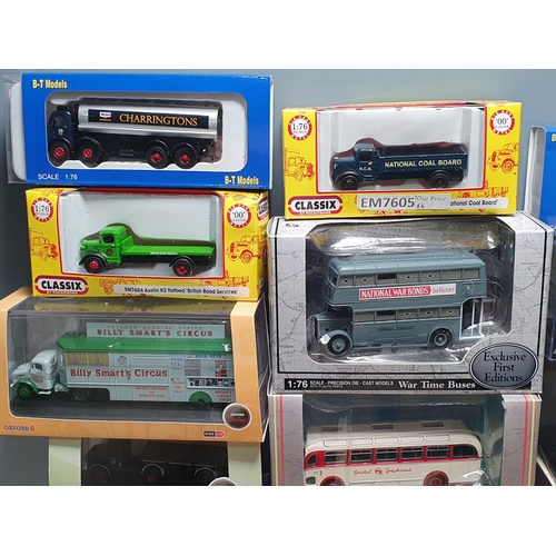 700 - Approximately thirty boxed 1:76 scale lineside Vehicles including Oxford Diecast, Base Toys Models a... 