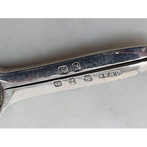 A pair of Victorian silver Grape Scissors with engraved stems ...