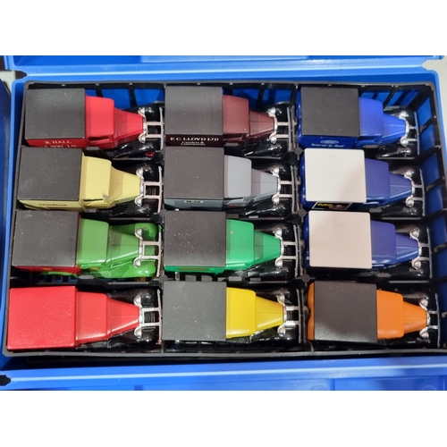 Three Matchbox Carry Cases and two loose trays all containing a ...