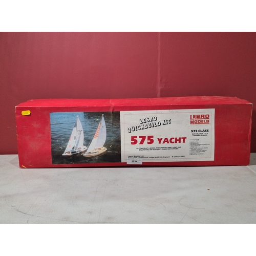 A boxed Lesro Models 575 quickbuild Yacht Kit