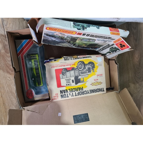 Four boxes of Diecast Models, Matchbox Kits, etc, (R5)