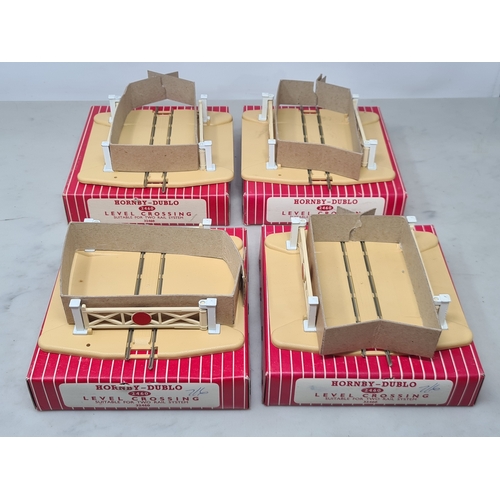 104 - Four boxed Ex-shop stock Hornby Dublo 2460 2-rail Level Crossings, M, boxes Nr perfect with inserts