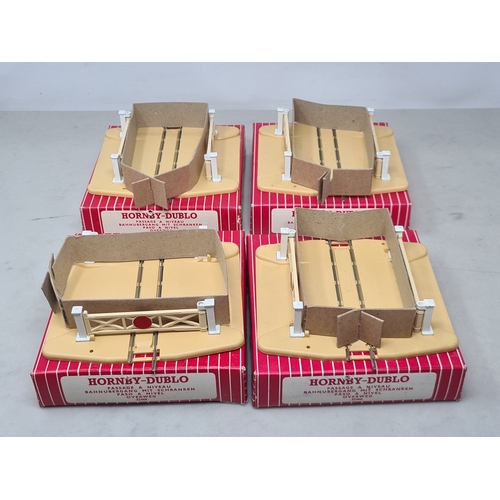 104 - Four boxed Ex-shop stock Hornby Dublo 2460 2-rail Level Crossings, M, boxes Nr perfect with inserts