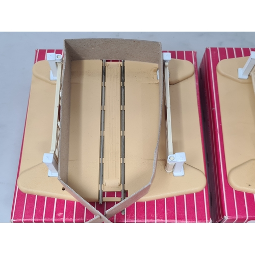 104 - Four boxed Ex-shop stock Hornby Dublo 2460 2-rail Level Crossings, M, boxes Nr perfect with inserts