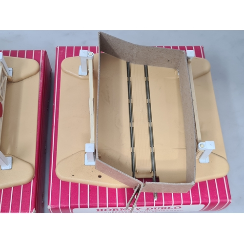 104 - Four boxed Ex-shop stock Hornby Dublo 2460 2-rail Level Crossings, M, boxes Nr perfect with inserts