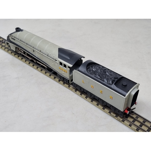 148 - A Hornby Dublo 3-rail A4 Locomotive 'Merlin' repainted to a high standard in grey livery, believed t... 