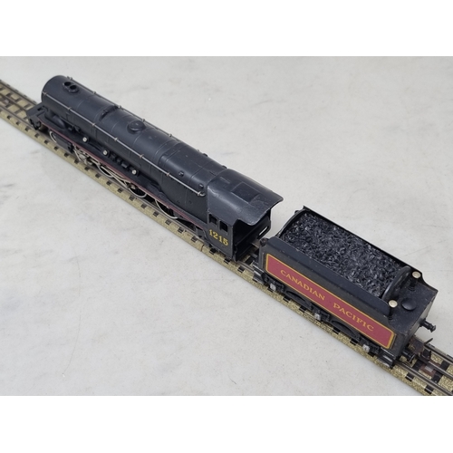 15 - An unboxed Hornby Dublo EDL2 C.P.R. 4-6-2 Locomotive, Nr M, small marks to cylinder and one side of ... 