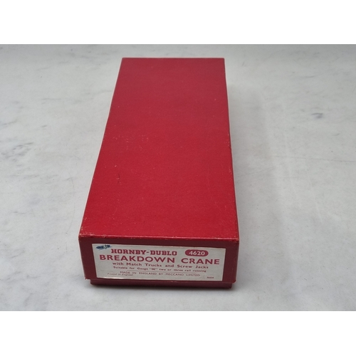 151 - A boxed Hornby Dublo 4620 Breakdown Crane in plain red box with replacement insert, Nr M, box Ex