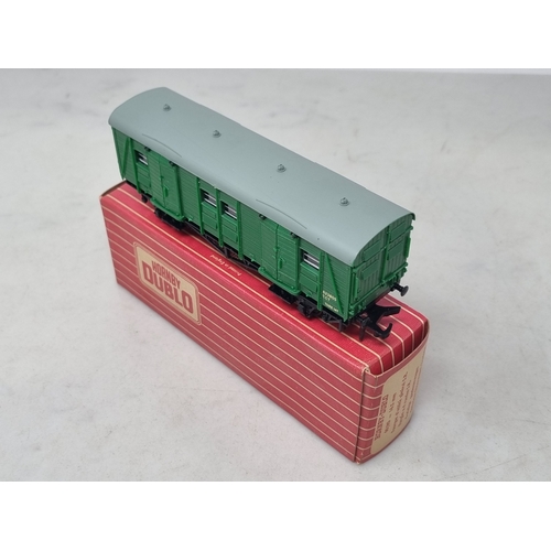 154 - A boxed Hornby Dublo 4323 SR 4-wheel Utility Van and a boxed 4305 BR (WR) Passenger Fruit Van, both ... 