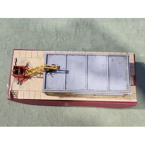 162 - A Hornby Dublo 5005 Engine Shed with 5006 Extension, constructed with boxes (three vents missing), a... 