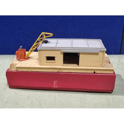 162 - A Hornby Dublo 5005 Engine Shed with 5006 Extension, constructed with boxes (three vents missing), a... 