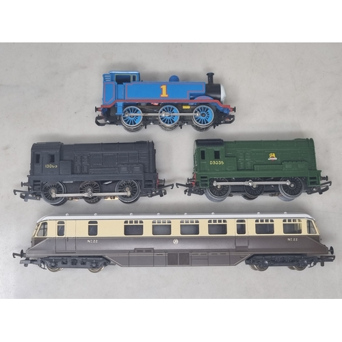Four unboxed 00 gauge Locomotives comprising 2x Triang R152 Class 08 ...