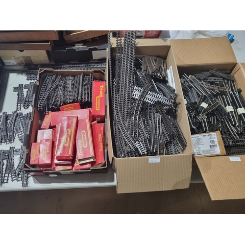 249 - Three boxes of Triang 00 gauge Series 2 and 3 Track including Points, Diamond Crossovers, long and s... 