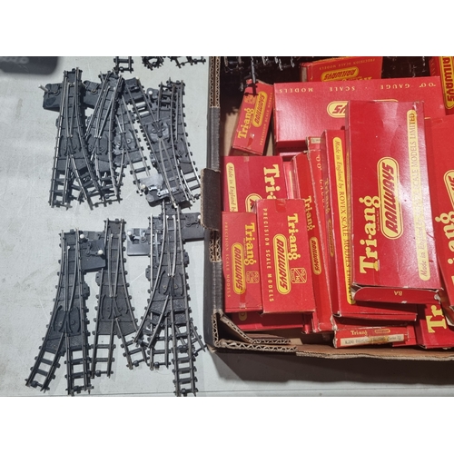 249 - Three boxes of Triang 00 gauge Series 2 and 3 Track including Points, Diamond Crossovers, long and s... 