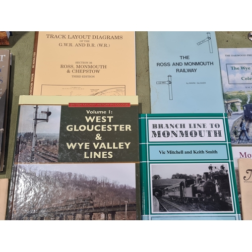 300A - A box of Railway Books including PARKHOUSE, Neil 'West Gloucester & Wye Valley Lines' Vol 1, COOKE, ... 