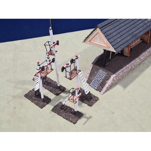 331A - A scratch built 0 gauge Model of Tintern Covered Station area, Tintern Water Tower and four Signals