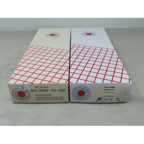 359 - Two boxed Stewart Hobbies H0 scale American Outline undecorated Locomotives comprising 4702 Baldwin ... 
