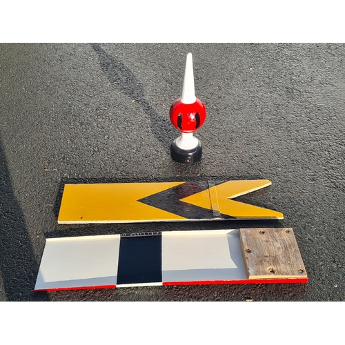 388 - Two BR Western Region Signal Arms and a cast iron Signal Finial in restored condition