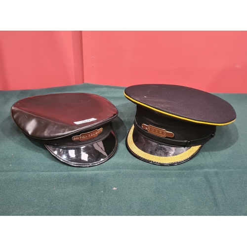 389 - A British Railway Cap with totem badge and a Guards Cap