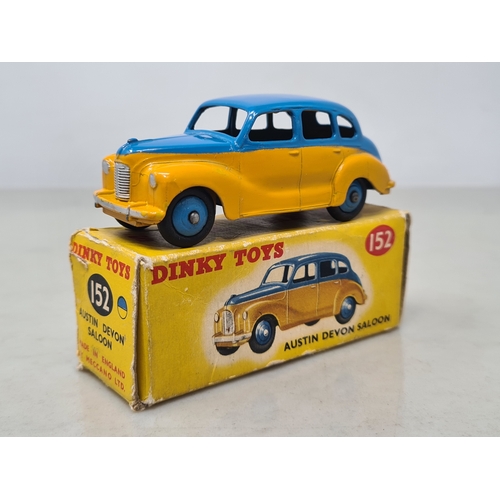 407 - A boxed Dinky Toys No.152 yellow and blue Austin Devon, M, box G