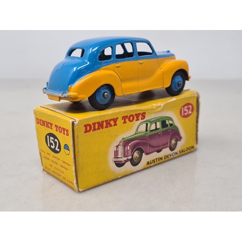 407 - A boxed Dinky Toys No.152 yellow and blue Austin Devon, M, box G