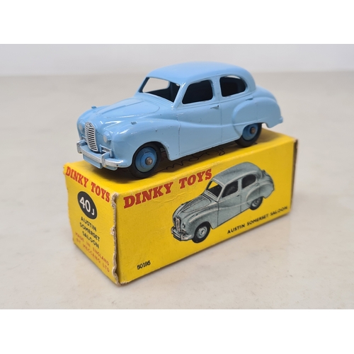 416 - A boxed Dinky Toys No.40J blue Austin Somerset, M, box VG
