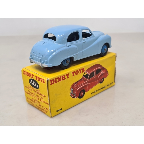 416 - A boxed Dinky Toys No.40J blue Austin Somerset, M, box VG