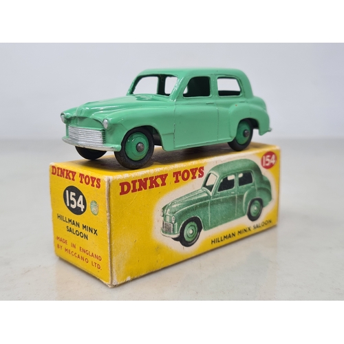417 - A boxed Dinky Toys No.154 green Hillman Minx, M, box superb