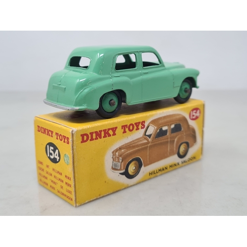 417 - A boxed Dinky Toys No.154 green Hillman Minx, M, box superb
