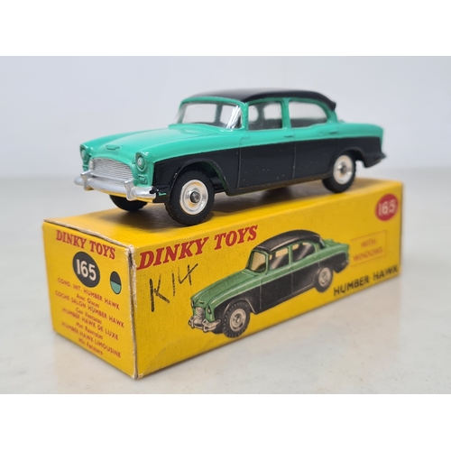 419 - A boxed Dinky Toys No.165 green and black Humber Hawk, M, box Ex plus