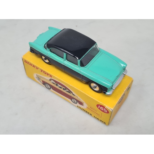 419 - A boxed Dinky Toys No.165 green and black Humber Hawk, M, box Ex plus