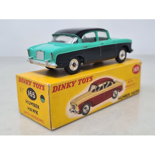 419 - A boxed Dinky Toys No.165 green and black Humber Hawk, M, box Ex plus