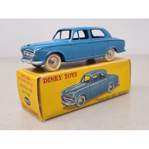 423 - A boxed French Dinky Toys No.24B blue Peugeot 403, M, box Nr perfect